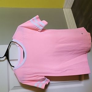 bright orange/pink cotton t-shirt, youth medium, Xersion